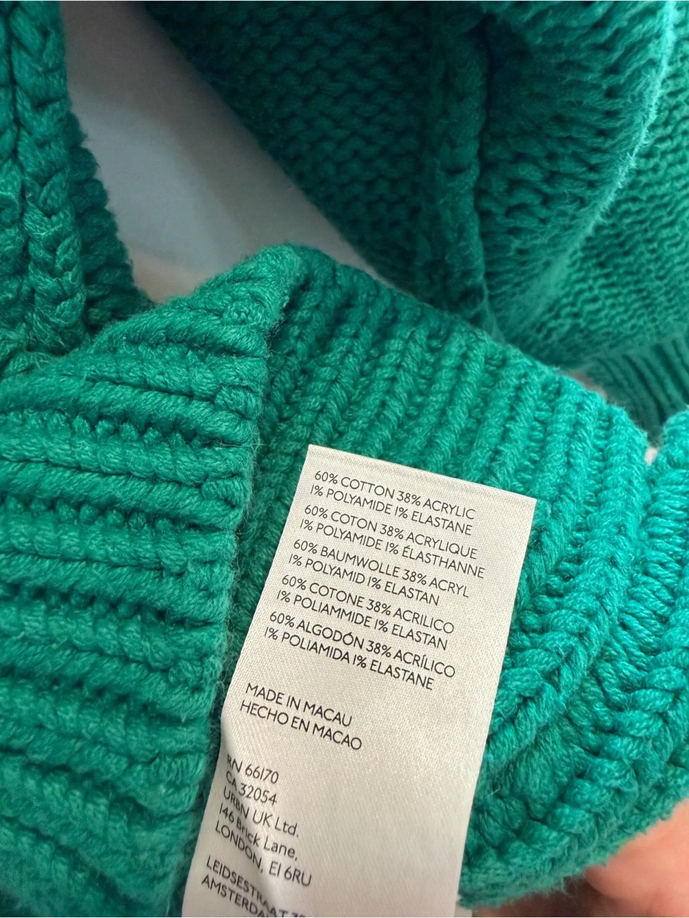 Free People Teal Green Oversized Alli V-Neck Knit Sweater